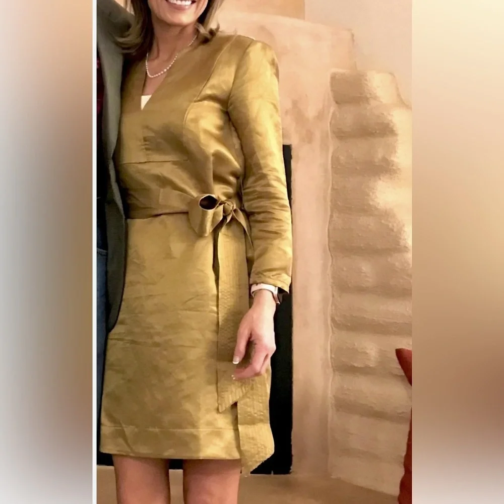 J. Crew Gold Dress. Size-Small